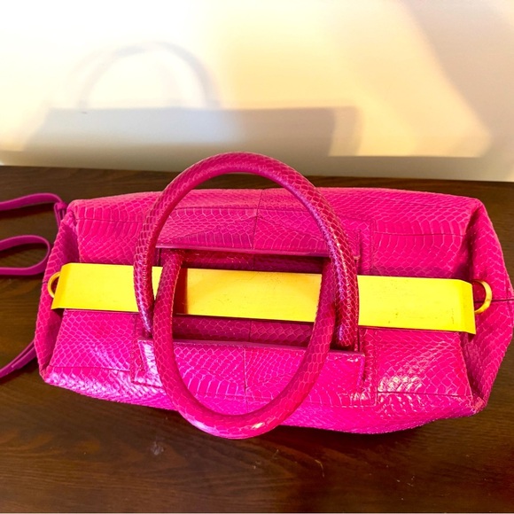 Brian Atwood Bags | Brian Atwood Genuine Snakeskin Bag Color: Magenta - Picture 3 of 15
